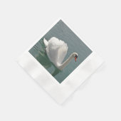 Mooie witte zwaluw servet (Hoek)