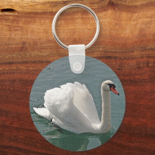 Mooie witte zwaluw sleutelhanger (Voorkant)