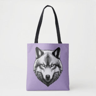 Mooie Wolf Gezicht Draagtas