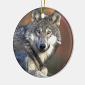 Mooie Wolf Keramisch Ornament (Links)