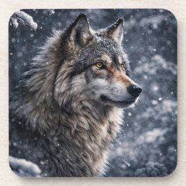 Mooie Wolf Onderzetters Winter