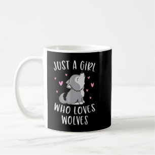 Mooie Wolf T-shirt Voor Meisjes Gewoon Een Meisje Koffiemok