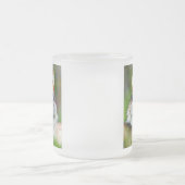 Mooie wolfkop schilderen matglas koffiemok (Center)