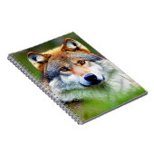 Mooie wolfkop schilderen notitieboek (Rechterzijde)