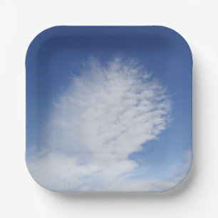 Mooie wolk papieren bordje