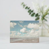 Mooie wolken boven Lake Michigan Beach Briefkaart (Staand voorkant)