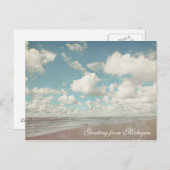 Mooie wolken boven Lake Michigan Beach Briefkaart (Voorkant / Achterkant)