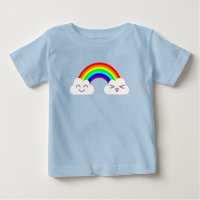 Mooie wolken en een regenboog T-shirt