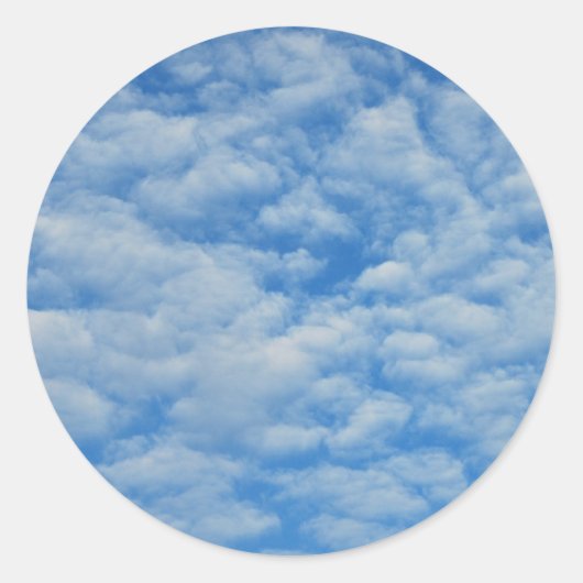 Mooie wolken ronde sticker (Voorkant)