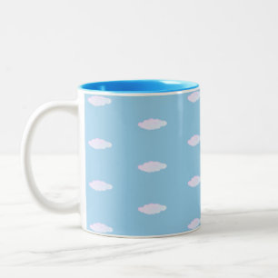 Mooie wolken tweekleurige koffiemok
