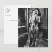 Mooie Woman Flapper Dress 1920 Briefkaart (Voorkant / Achterkant)