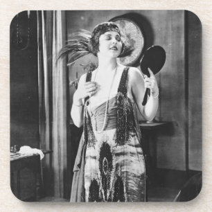 Mooie Woman Flapper Dress 1920 Onderzetter
