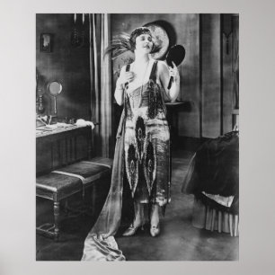 Mooie Woman Flapper Dress 1920s-stijl Poster