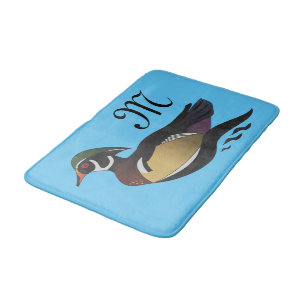 Mooie Wood Duck zwemmen Badmat