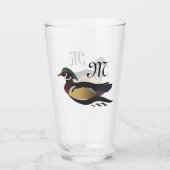Mooie Wood Duck zwemmen Glas (Achterkant)