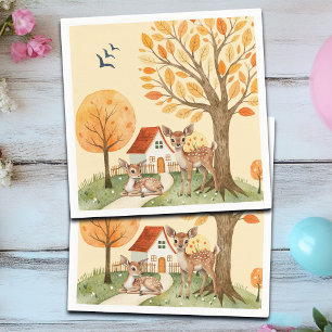 Mooie Woodland Deer Countryside Home Kinder Servet