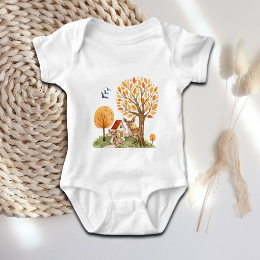 Mooie Woodland Deer Countryside Home Romper