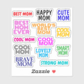 Mooie woorden voor Coole Moeder | Cute Stickers (Vel)