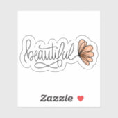 Mooie Word-laptop | Afgesneden Sticker (Vel)