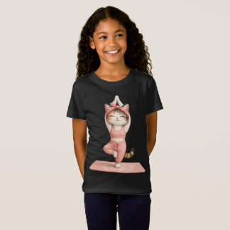 Mooie yogakat T-shirt