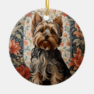 Mooie Yorkie Yorkshire Terrier Portret Keramisch Ornament