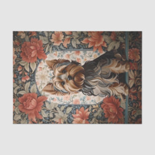 Mooie Yorkie   Yorkshire Terrier Portret Tissuepapier