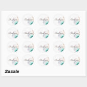 Mooie zachte bloem ronde sticker (Vel)