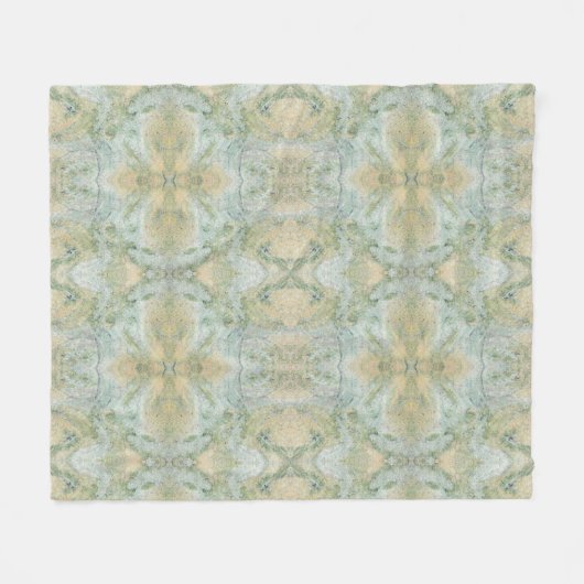 Mooie zachte groene en gele patteringen fleece deken (Voorkant (Horizontaal))