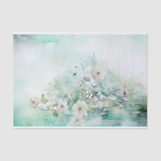 Mooie, zachte pastel schaduwrijke bloemen tissuepapier (Voorkant)