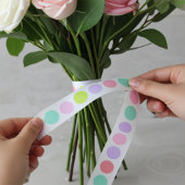 Mooie zachte pastel stippenpatroon lint