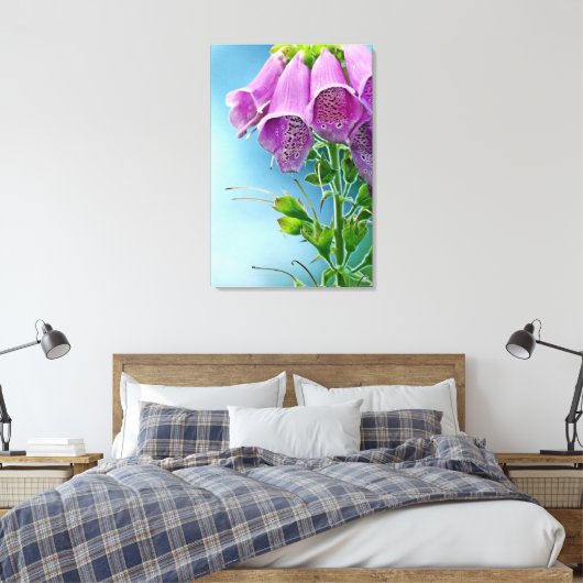 Mooie zachte Roos, aantrekkelijke ventilator Canvas Afdruk (Insitu (Slaapkamer))