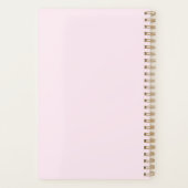 Mooie zachte roze en blozende wangen planner (Achterkant)
