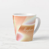 Mooie zachte roze Latte mok (Rechterhoek)