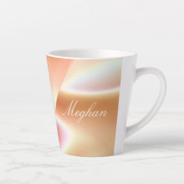 Mooie zachte roze Latte-mok Latte Mok