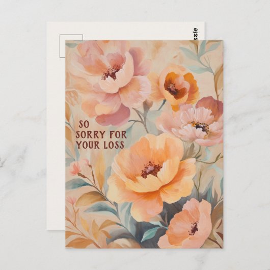 Mooie zachte wilde bloemen Bloemen SORRY VOOR HET  Briefkaart (Voorkant / Achterkant)