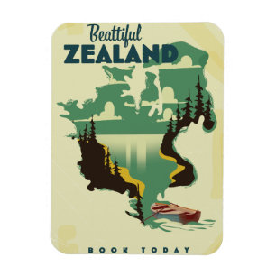 Mooie Zealand Reisposter Magneet