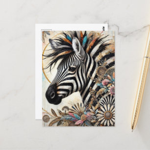 Mooie Zebra Briefkaart