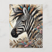 Mooie Zebra Briefkaart (Voorkant)