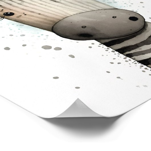 Mooie zebraprint  poster (Hoek)