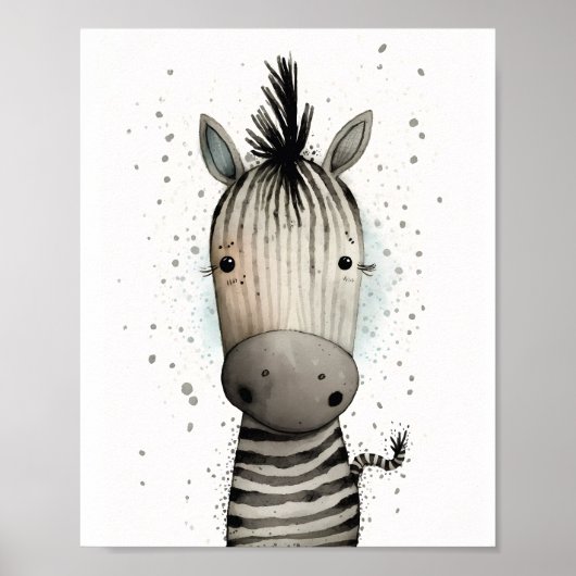 Mooie zebraprint poster (Voorkant)
