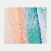 Mooie Zee Beach Fleece Deken (Voorkant (Horizontaal))