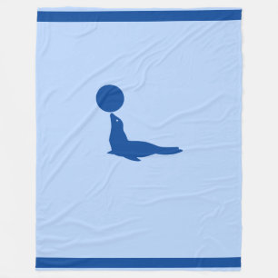 Mooie Zee, leeuw en bal Fleece Deken