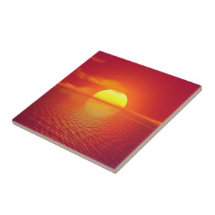 Mooie Zee Sunset Tegeltje