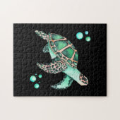 Mooie Zee Turtle Waterverf Legpuzzel (Horizontaal)