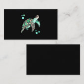 Mooie Zee Turtle Waterverf Visitekaartje (Voorkant / Achterkant)