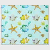 Mooie Zeedieren  Cadeaupapier (Vlak)