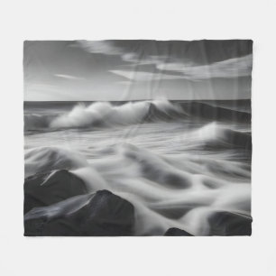 Mooie zeeen golven fleece deken