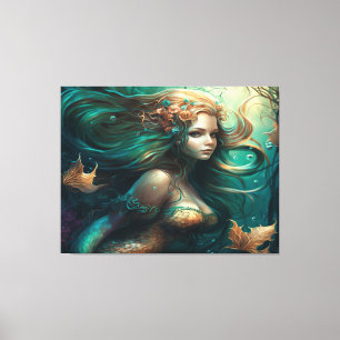 Mooie zeemeermin canvas print