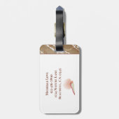 Mooie zeemeermin in Roos Gold en Seashells Bagagelabel (Achterkant verticaal)