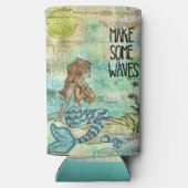 Mooie zeemeermin maakt wat golven (Achterkant)